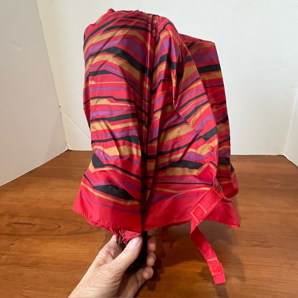 Vintage Yves Saint Laurent Umbrella Pink Purple Black Tan - Picture 5 of 16